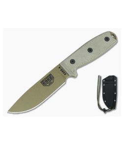 ESEE 4 Plain Edge with MOLLE Back Dark Earth Blade