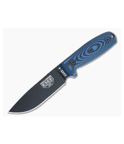 ESEE 4 Fixed Blade 3D Blue/Black G10 Handles Black Drop Point Blade 4PB-008