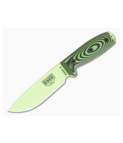 ESEE 4 Venom Green Blade 3D Neon Green/Black G10 Handles Fixed Blade 4PVG-007