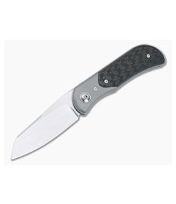 Trevor Burger Custom EXK Sheepsfoot Recessed 3K Twill Carbon Fiber with Titanium Bolster