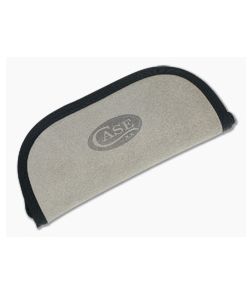 Case Taco Zipper Pouch Taupe Suede Leather 50283