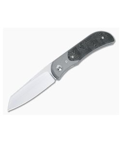 Trevor Burger Custom LEXK Sheepsfoot Recessed Black Camo Fatcarbon with Titanium Bolster