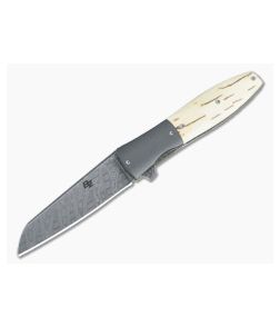 Brad Zinker Custom Gett Liner Lock Damascus and Mammoth