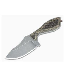 Otha Custom Klax Drop Point Natural Micarta