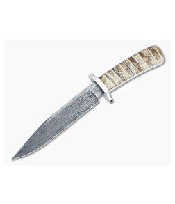 Bill Miller Custom Small Bowie Mammoth Tooth and W-Pattern Damascus
