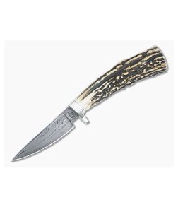 Bill Miller Custom Taper Hunter Stag and 224-Layer Damascus