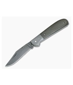 Chuck Hawes Custom Copperhead Green Micarta Damascus