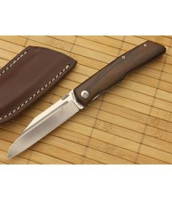 Fox Knives Terzuola Folder Ziricote Wood Satin Tanto 515W