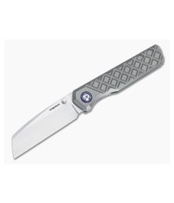 Enrique Pena Custom Luxe Crosshatch Titanium with MokuTi Pivot Collar and Clip