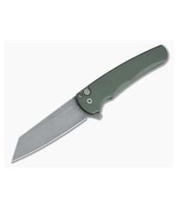 Protech Malibu Flipper Reverse Tanto GPK Exclusive Acid Wash 20CV Smooth Green Folder 5201-AW-GRN