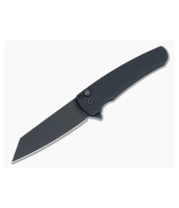 Protech Malibu Operator Flipper Black Aluminum Handle Tritium Button DLC Reverse Tanto Blade 5203-OPERATOR