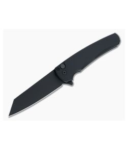 Protech Malibu Reverse Tanto Black DLC 20CV Black Button Lock Flipper 5203