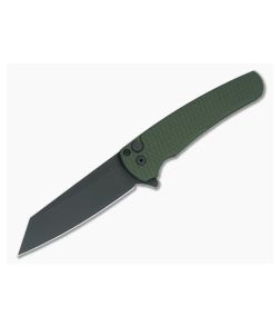 Protech Malibu Flipper Green Dragon Scale Black Reverse Tanto