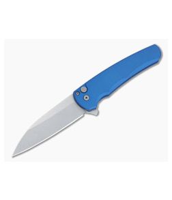 Protech Malibu Wharncliffe Blue Button Lock MagnaCut Flipper 5301-BLUE