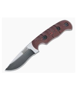 Dawson Knives Deep Notch Specter 3V Red/Black G10 Fixed Blade