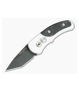 Protech Runt J4 DLC Tanto Marbled Carbon Fiber Inlay CA Legal Automatic 5400-M