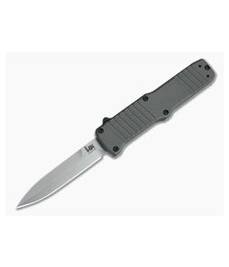 HK Hadron Bayonet Tumbled 154CM Gray Aluminum OTF Automatic 54022