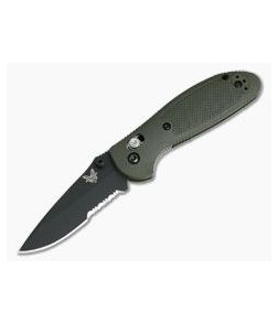 Benchmade 556SBKOD-S30V Mini Griptilian Olive Drab Drop Point Black Serrated