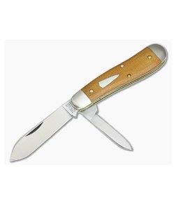 Tidioute Cutlery #56 Bird Dog 2 Blade Natural Canvas Micarta