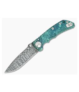 Spartan Harsey Folder Special Edition Green Paisley Damascus