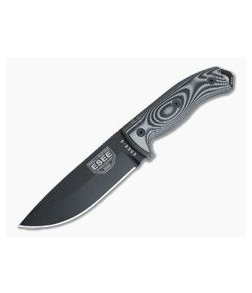 ESEE 5 Black Blade 3D Gray/Black G10 Handles Fixed Blade 5PB-002