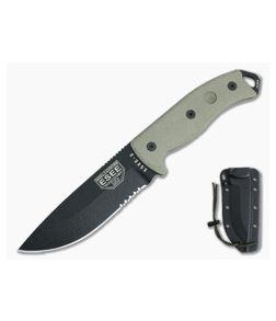 ESEE 5S Serrated Black with Black Kydex Sheath