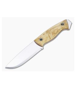 Helle Knives x Vox Utvaer 12C27 Curly Birch Full Tang Fixed Blade Knife