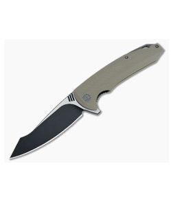 WE Knife Co 617E Flipper Tan G10 Black-Satin D2