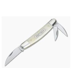 Tidioute #62 Pocket Carver Three Blade Smooth White Bone