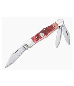 Buck Creek Whittler Red Pick Bone Slip Joint Folder 6308RPB