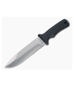 MAC Coltellerie 631 Satin Nitro-B Black Polymer Outdoor Fixed Blade