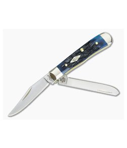 Case Tiny Trapper Ocean Blue Jigged Bone 63635