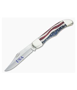 Case Folding Hunter Star Spangled Natural Bone Handle 64130