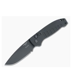 Hogue Ballista I Drop Point PVD 154CM Black Aluminum Button Lock Automatic Folder 64130