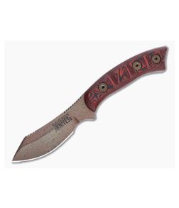 Dawson Knives Snakebite Arizona Copper 3V Red/Black G10 Pocket Fixed Blade