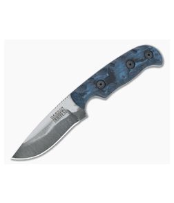 Dawson Knives Deep Notch Hamon 3V Blue/Black G10 Fixed Blade