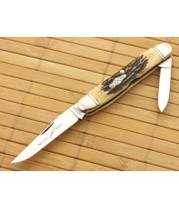 Northfield Cutlery #66 Calf Roper Slim Natural Stag Serialized