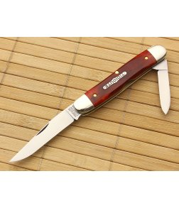 Tidioute Cutlery #66 Slim Rust Red Saw Cut Bone
