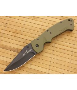 CRKT Crawford Kasper Black Plain Folder OD Green Zytel Handle 6773KOD