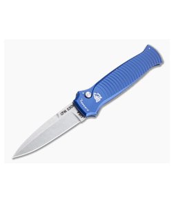 Piranha P6 Bodyguard Stonewashed S30V Blue Button Lock Automatic