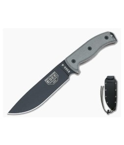 ESEE 6 Black Plain Edge Blade Black Sheath