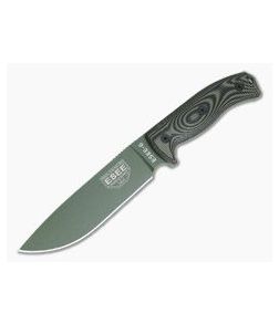 ESEE 6 OD Green Blade 3D OD Green/Black G10 Handles Fixed Blade 6POD-003