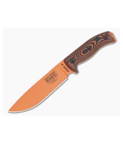 ESEE 6 Fixed Blade 3D Orange/Black G10 Handles Orange Drop Point Blade 6POR-006