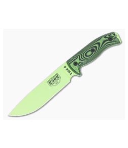 ESEE 6 Fixed Blade 3D Neon Green/Black G10 Handles Venom Green Drop Point Blade 6PVG-007