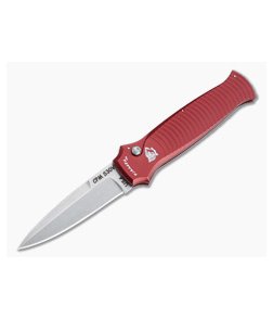 Piranha P6 Bodyguard Stonewashed S30V Red Button Lock Automatic