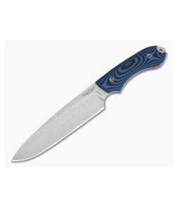 Bradford Knives Guardian6 Sabre Stonewashed 3V 3D Blue/Black G10