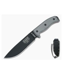 ESEE 6S-B Part Serrated Blade Black Sheath