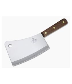 Victorinox 7" Walnut Cleaver Stainless Steel Fixed Blade 7.6059.9