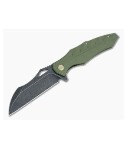 WE Knife Co 701A Flipper Green G10 Black Stonewash D2