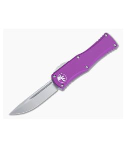 Microtech Hera OTF Violet Aluminum Handle Stonewashed Drop Point Blade 703-10VI